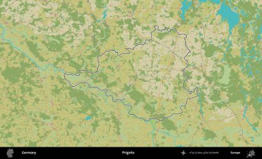 Prignitz. Almanya 'nın idari alanı Topografik İnsani Stil Haritası' nda özetlendi