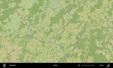 Prum. Almanya 'nın idari alanı Topografik İnsani Stil Haritası' nda özetlendi