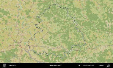 Rems-Murr-Kreis. Almanya 'nın idari alanı Topografik İnsani Stil Haritası' nda özetlendi