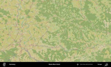 Rems-Murr-Kreis. Topografik İnsani Yardım Stili Haritasında Almanya 'nın idari alanı