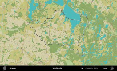 Robel-Muritz. Almanya 'nın idari alanı Topografik İnsani Stil Haritası' nda özetlendi