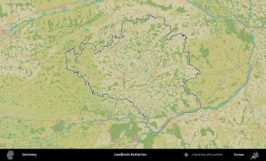 Landkreis Rottal Oteli. Almanya 'nın idari alanı Topografik İnsani Stil Haritası' nda özetlendi