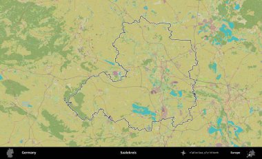 Saalekreis. Almanya 'nın idari alanı Topografik İnsani Stil Haritası' nda özetlendi