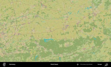 Kreis Soest. Topografik İnsani Yardım Stili Haritasında Almanya 'nın idari alanı