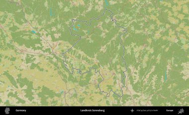 Landkreis Sonneberg. Almanya 'nın idari alanı Topografik İnsani Stil Haritası' nda özetlendi