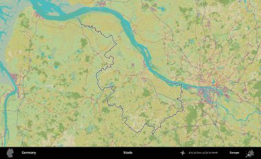 Stade. Almanya 'nın idari alanı Topografik İnsani Stil Haritası' nda özetlendi