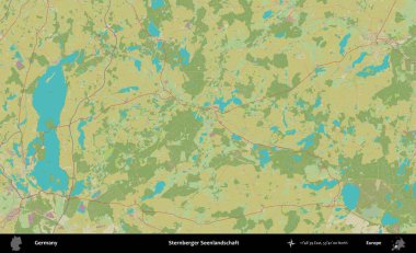 Sternberger Seenlandschaft. Topografik İnsani Yardım Stili Haritasında Almanya 'nın idari alanı