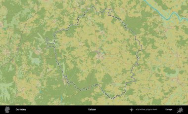 Uelzen. Almanya 'nın idari alanı Topografik İnsani Stil Haritası' nda özetlendi