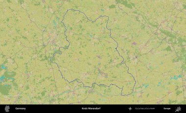 Kreis Cüce. Almanya 'nın idari alanı Topografik İnsani Stil Haritası' nda özetlendi