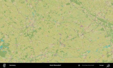 Kreis Cüce. Topografik İnsani Yardım Stili Haritasında Almanya 'nın idari alanı