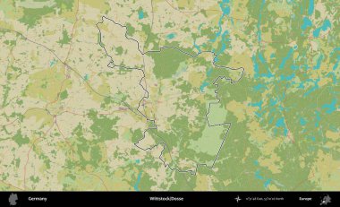 Wittstock/Dosse. Almanya 'nın idari alanı Topografik İnsani Stil Haritası' nda özetlendi