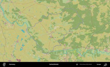 Zerbst/Anhalt. Almanya 'nın idari alanı Topografik İnsani Stil Haritası' nda özetlendi