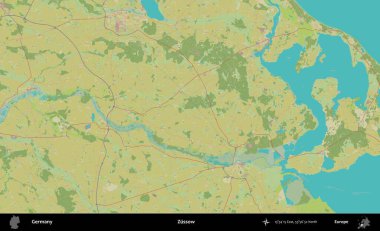 Zussow. Topografik İnsani Yardım Stili Haritasında Almanya 'nın idari alanı