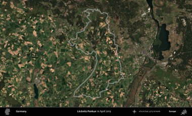 Locknitz-Penkun. Almanya 'nın idari bölgesi Nisan 2019' da çekilen Kopernik Nöbetçi karolarından oluşan bir uydu görüntüsüyle özetlendi.