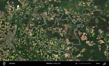 Alaycı. Almanya 'nın idari bölgesi, Mayıs 2018' de çekilen Kopernik Nöbetçi karolarından oluşan bir uydu görüntüsüyle özetlendi.