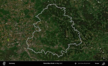 Rems-Murr-Kreis. Almanya 'nın idari bölgesinde Mayıs 2017' de çekilen Kopernik Nöbetçi karolarından oluşan bir uydu görüntüsü sıralandı.