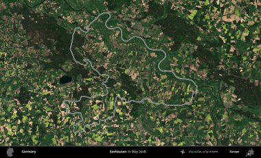 Görüşmek üzere. Almanya 'nın idari bölgesi, Mayıs 2018' de çekilen Kopernik Nöbetçi karolarından oluşan bir uydu görüntüsüyle özetlendi.