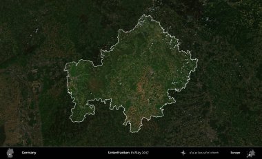 Terkedilmemiş. Mayıs 2017 'de çekilen Kopernik Nöbetçi karolarından oluşan koyu renkli bir uydu görüntüsü Almanya' nın idari alanının altını çizdi ve özetledi.