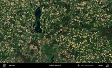 Vay canına. Mayıs 2018 'de çekilen Kopernik Sentinel karolarından oluşan bir uydu görüntüsü üzerine Almanya' nın idari bölgesi