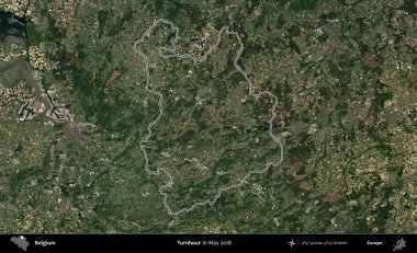 Katılım. Belçika 'nın idari alanı, Mayıs 2018' de çekilen Kopernik Nöbetçi karolarından oluşan bir uydu görüntüsüyle özetlendi.