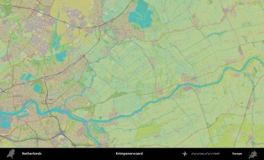 Krimpenerwaard. Topografik İnsani Yardım Stili Haritasında Hollanda 'nın idari alanı