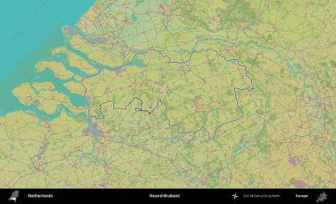 Hayır, Brabant. Hollanda 'nın idari alanı Topografik İnsani Stil Haritası' nda özetlenmiştir