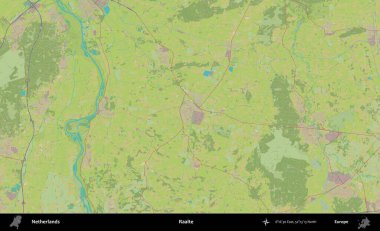 Raalte. Topografik İnsani Yardım Stili Haritasında Hollanda 'nın idari alanı