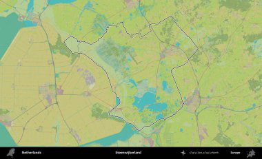 Steenwijkerland 'da. Hollanda 'nın idari alanı Topografik İnsani Stil Haritası' nda özetlenmiştir