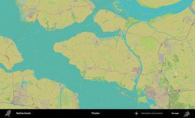 Çalıntı. Topografik İnsani Yardım Stili Haritasında Hollanda 'nın idari alanı