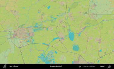Tytsjerksteradiel. Topografik İnsani Yardım Stili Haritasında Hollanda 'nın idari alanı