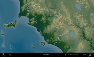 İğrençsin. İtalya 'nın idari bölgesi renkli bir yükseklik haritasında özetlendi
