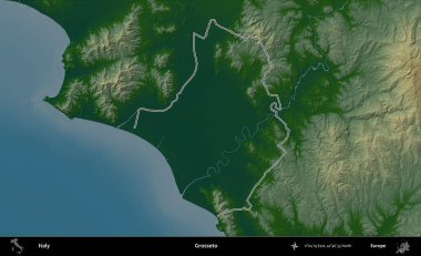 İğrençsin. İtalya 'nın idari bölgesi renkli bir yükseklik haritasında özetlendi