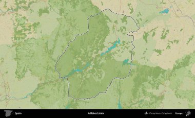 Bir Baixa Limia. İspanya 'nın idari alanı Topografik İnsani Stil Haritası' nda belirtilmiştir