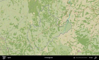 Fonsagrada. İspanya 'nın idari alanı Topografik İnsani Stil Haritası' nda belirtilmiştir