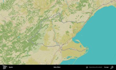 Baix Ebre. İspanya 'nın idari alanı Topografik İnsani Stil Haritası' nda belirtilmiştir