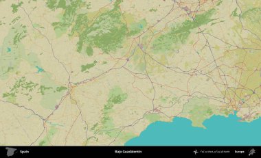 Bajo Guadalentin. İspanya 'nın Topografik İnsani Stil Haritası İdari Alanı