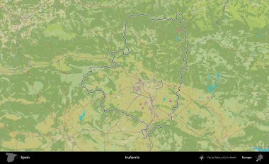 Irunerria. İspanya 'nın idari alanı Topografik İnsani Stil Haritası' nda belirtilmiştir