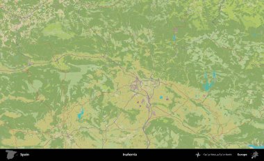 Irunerria. İspanya 'nın Topografik İnsani Stil Haritası İdari Alanı