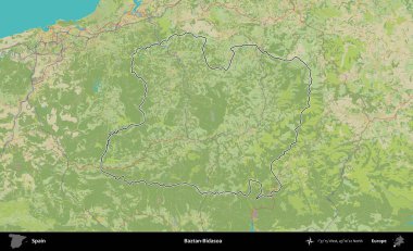 Baztan-Bidasoa. İspanya 'nın idari alanı Topografik İnsani Stil Haritası' nda belirtilmiştir