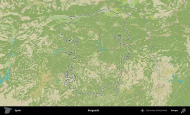 Bergueda. İspanya 'nın idari alanı Topografik İnsani Stil Haritası' nda belirtilmiştir