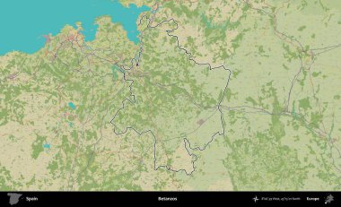 Betanzo 'lar. İspanya 'nın idari alanı Topografik İnsani Stil Haritası' nda belirtilmiştir