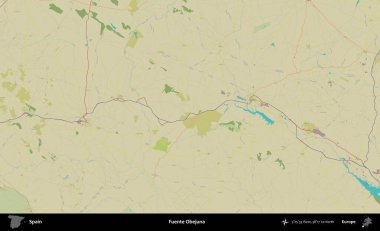 Fuente Obejuna. İspanya 'nın Topografik İnsani Stil Haritası İdari Alanı