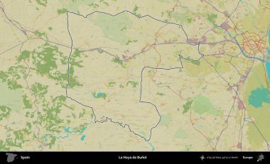 La Hoya de Bunol. İspanya 'nın idari alanı Topografik İnsani Stil Haritası' nda belirtilmiştir