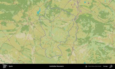 Izarbeibar-Novenera. İspanya 'nın idari alanı Topografik İnsani Stil Haritası' nda belirtilmiştir