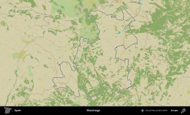 Maestrazgo. İspanya 'nın idari alanı Topografik İnsani Stil Haritası' nda belirtilmiştir