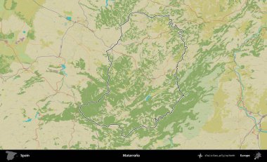 Matarrana. İspanya 'nın idari alanı Topografik İnsani Stil Haritası' nda belirtilmiştir
