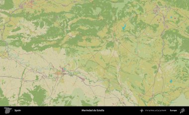 Merindad de Estella 'da. İspanya 'nın Topografik İnsani Stil Haritası İdari Alanı