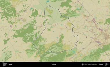 Mula. İspanya 'nın idari alanı Topografik İnsani Stil Haritası' nda belirtilmiştir