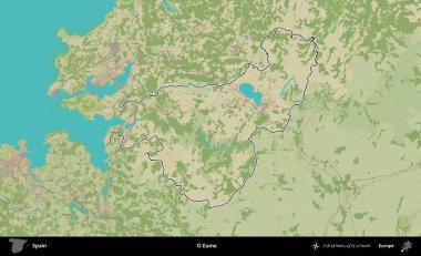 O Eume. İspanya 'nın idari alanı Topografik İnsani Stil Haritası' nda belirtilmiştir