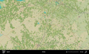 Emirler. İspanya 'nın Topografik İnsani Stil Haritası İdari Alanı